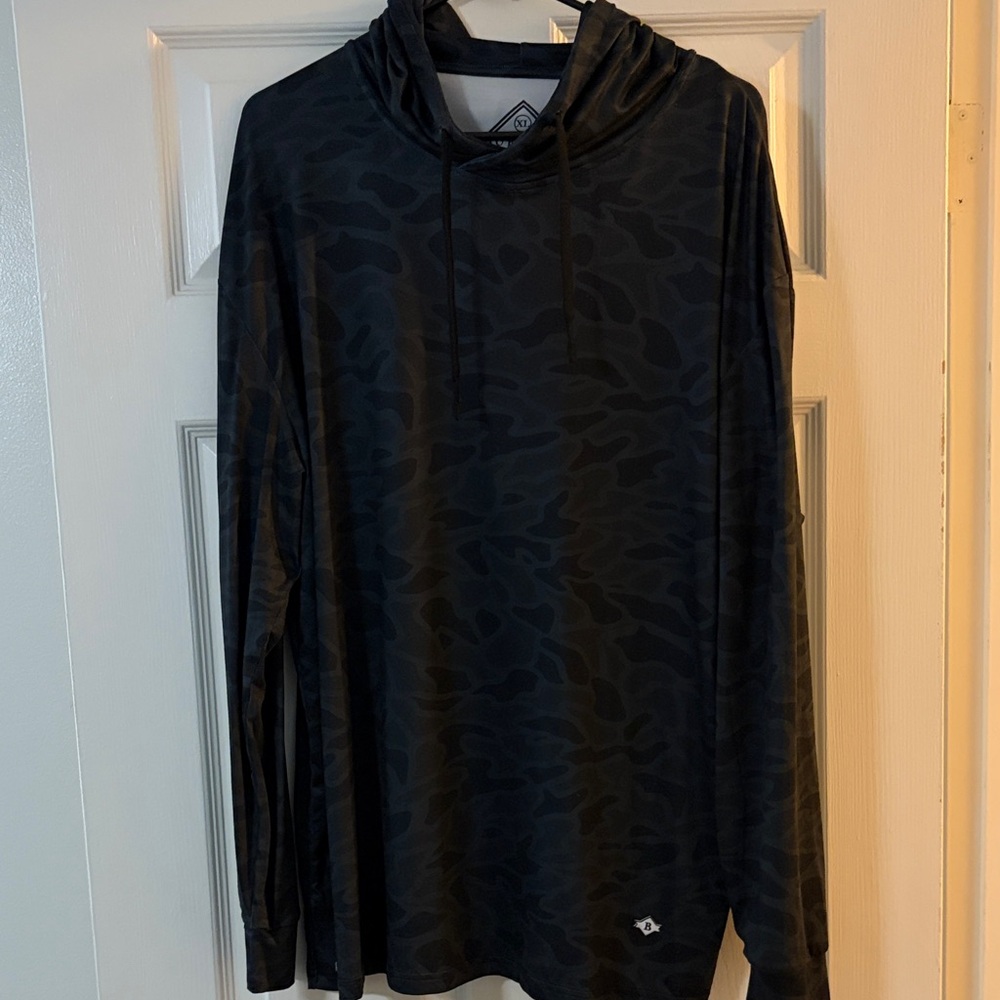 BURLEBO Black Camo Long Sleeve Hoodie